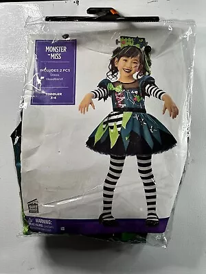 Monster Miss Halloween Custome Toddler 3-4 • $9