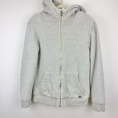 Armani Exchange Mens Teddy Lined Hoodie Sweatshirt Full Zip Faux Fur Medium • $25