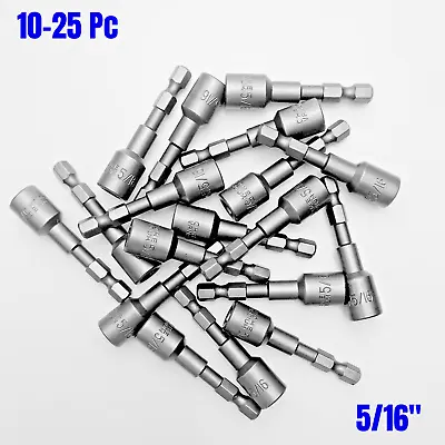 5/16  Nut Driver With Magnet Impact Rated Screwdriver Bits - 10-25PC • $32.95