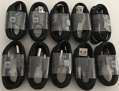 10x OEM Black Samsung Fast Charge USB Type-C Cable For Galaxy S8 Nexus 5/6 LG G5 • $29.99