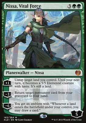 MTG Magic The Gathering Nissa Vital Force (163/291) Kaladesh LP • $3.95