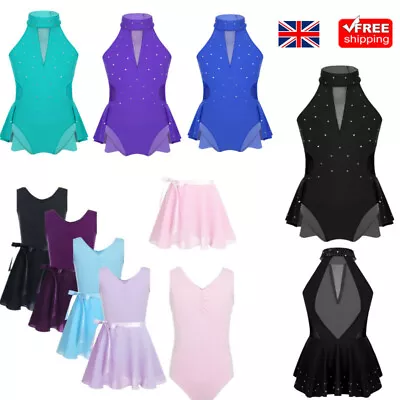 £6.66 • Buy UK Kids Girls Gymnastics Leotard Ballet Dance Dress Tutu Skirt Dancewear Costume