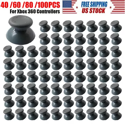 $14.99 • Buy Set Of 40/60/80/100 Gray Replacement Thumb Sticks Analog For Xbox 360 Joysticks