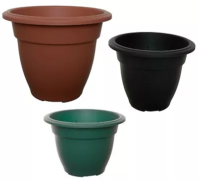£14.99 • Buy 6 X Plastic Round Plant Flower Pot Base Saucer Plate Tray Water Planter Tray