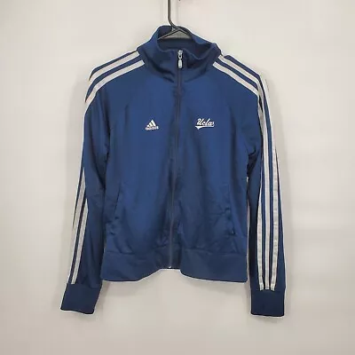 Adidas UCLA University Bomber Jacket Full Zip Slim Fit Womens Medium Blue • £24.02