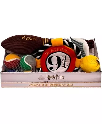 Harry Potter Dog Toy Set Enchanted Play Chest 7 Piece Pet Rope Squeaker Balls • $35