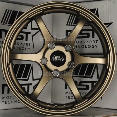 16  16x7 38 OFFSET 5x114.3 MST MT40 MT-40 6 SPOKES MATTE BRONZE WHEELS SET OF 4 • $600.40