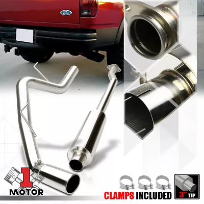 Stainless Steel Catback Exhaust System 3 Muffler Tip For 97-04 Ford F150 4.6/5.4 • $182.89