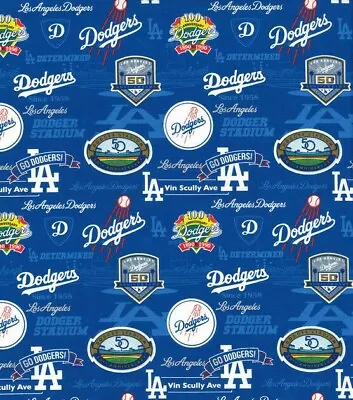 Los Angeles Dodgers MLB Cotton Fabric - 12 X 12   Square • $10