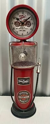 $89 • Buy Harley Davidson Clock  Bowser Money Box Metal Sign Perfect Bar Hot Rod