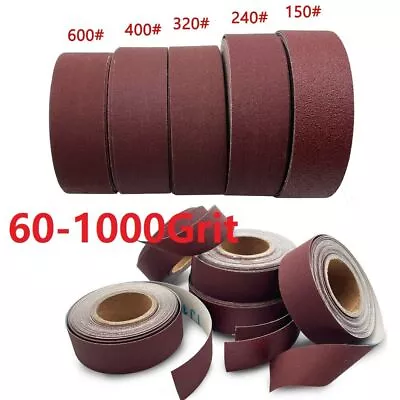 60-1000Grit Emery Burnish Tools Cloth Roll Abrasive Sand Paper Sanding Sheets • £11.38