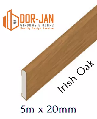 5m X 20mm Irish Oak UPVC Trim Cloaking Fillet Window Bead COILED • £15.98