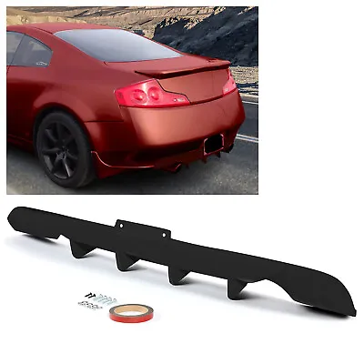 Rear Lower Bumper JDM Style Diffuser Lip For 03-07 Infiniti G35 2DR Coupe Black • $60.90