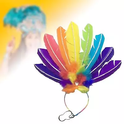 Carnival Feather Headdress Dance Headpiece For Cosplay Dance Show Decoration • $27.80