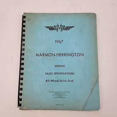 Marmon Herrington 1967 Vehicle Sales Specifications All-Wheel Drive Ford • $26.99