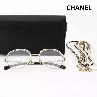 Chanel Chain Glasses Pearl Here Mark 71288 With Case Women Sunglass • £612.55