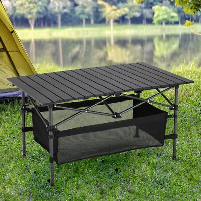 Portable Folding Table Outdoor Camping Party Picnic Table Bottom Net Storage Bag • £40.95