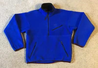 VTG Marmot Men's Blue 1/2 Half Zip Fleece Pullover Sweatshirt - Medium • $17