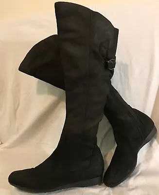 Cara London Black Knee High Leather Beautiful Boots Size 39 (944vv) • £32