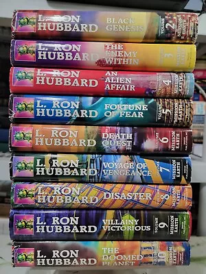 First Edition Mission Earth Near Complete Volumes 2-10 By L. Ron Hubbard 1986  • $54.99