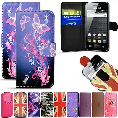 New WALLET Leather Case Phone Cover For Samsung Galaxy Ace GT-S5830/GT-S5830i UK • £3.99