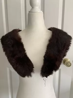 Vintage Brown Mink Real Fur Collar For Repair Or Crafting • $9.95