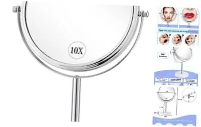  10x Magnifying Makeup Mirror 8 Inch Double Sided Make Up Mirror For Desk  • $33.19