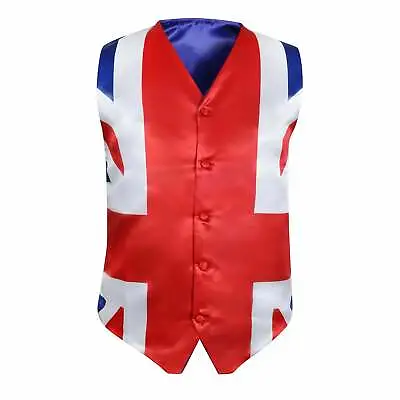 Union Jack Waistcoat. Mens Waistcoat - Party Cruise Olympics Etc    UK Seller • $28.72