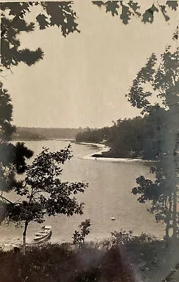 Chain O Lakes Baldwin Michigan Boat Beach Real Photo Postcard RPPC • $7.99