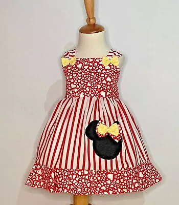 Girls  Be My Valentine | Minnie Mouse Red Hearts  Halter Dress • $34.99