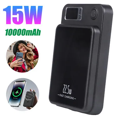 10000mAh Wireless Magnetic Bank Power Battery Charger For IPhone 14 15 Pro Max • £16.90