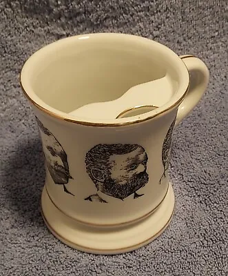 Vintage Porcelain Old Time Mustache Cup/Mug. Five Mustachioed Men Portraits • $14