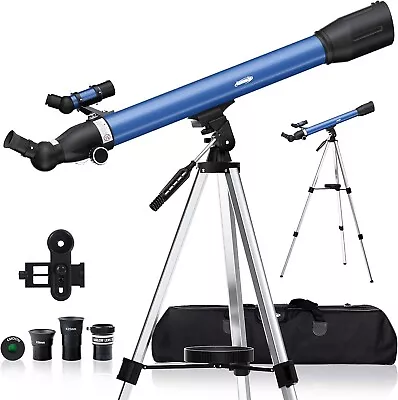 NEW 🔭 234x 60MMx700MM STAINLESS ADJUSTABLE Telescope TRIPOD ALL-IN-1 KIT 🔭 • $89.99