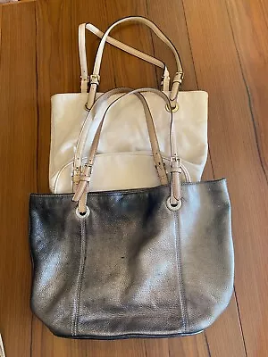 Lot Of 2 -- Michael Kors Leather Shoulder Bags -- Worn Need Work No Charms • $60