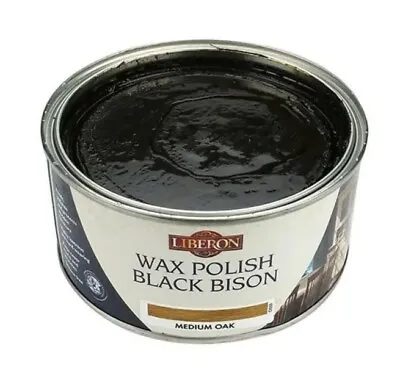 Liberon Medium Oak** Black Bison Wax Polish Paste 500ml Brand New  • £15.25