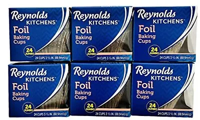 $23.18 • Buy Baking Cups Foil Jumbo 3 1/2 In 24 Count Pack Of 6