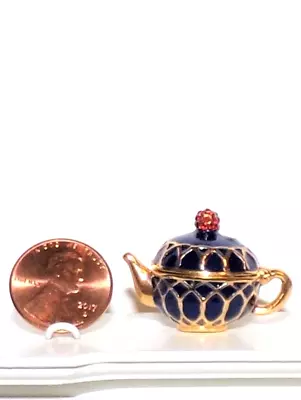 Dollhouse Miniature 14KG Trim Tea Pot Ceramic 1:12  Scale Whimsical OOAK New!* • $39.99