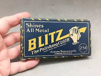 Blitz Polishing Cloth Auburn Specialties NY Vintage Box & Cloth Old New Stock • $12.45