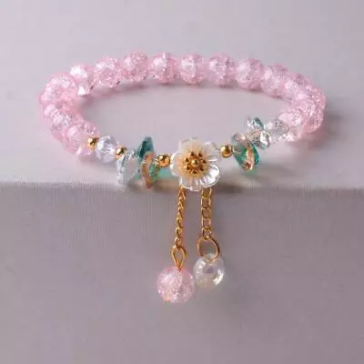 Lovely Daisy Beaded Charm Bracelet Girls Kid Childrens Gift Jewellery GX P6M5 • £3.30