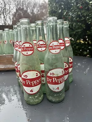 Vintage Dr Pepper Bottles 10-2-4 Logo - 10 Oz 8 Bottles • $40