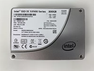 Intel SSD DC S3500 Series SSDSC2BB300G4 2.5  SATA SSD 300GB • $20