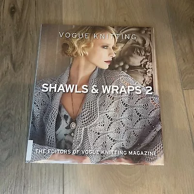 Vogue Knitting Patterns Book Shawls & Wraps 2 Includes Dust Jacket Library Cover • $19.99