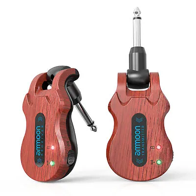 Ammoon 5.8GHz Wireless Guitar System Transmitter Receiver 4 Channel Rechargeable • $56.24