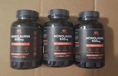 Lot Of 3 Effective Nutra Monolaurin 600mg Immune Support 120 Caps Each 04/2025 • $27.99