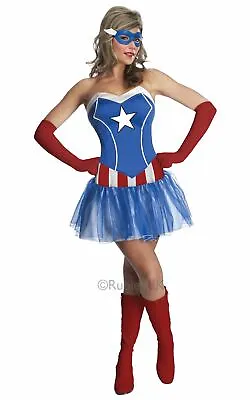 £40 • Buy Captain America Womens Costume DC Comics Marvel Superhero Fancy Dress Outfit