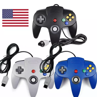 Wired N64 Controller Compatible With Nintendo 64 N64 Joystick Video Game Console • $13.98