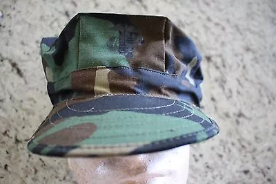 Usmc Us Marine Corps Ripstop Woodland Bdu Camo Combat Cap 8 Point Cover Size Xl • $24.99