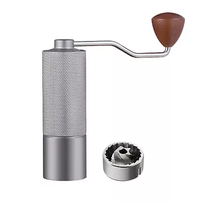 Manual Coffee Grinder Stainless Steel Burr Portable Hand Crank Coffee Grinder • £65.38