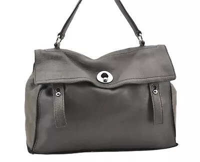 $220 • Buy Authentic YVES SAINT LAURENT Muse Two Shoulder Bag Leather 229563 Gray 5337G