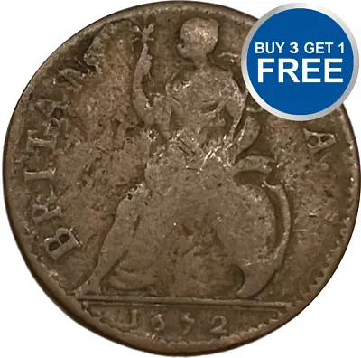 1672- 1679 - 1 Farthing - Charles Ii - Choice Of Year - Great Britain • £149.99